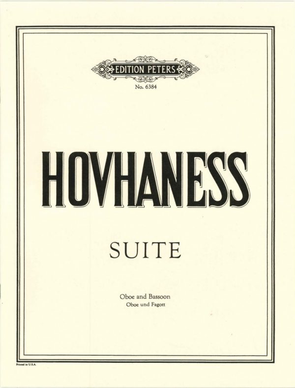 Hovhannes:  Suite for oboe and bassoon