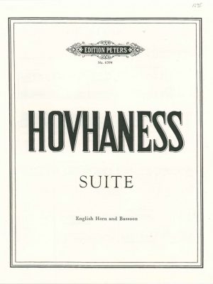 Hovhaness: Suite for English horn and bassoon