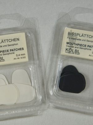 Kolbl Mouthpiece Cushions; 6 Pack. Black/Medium .8mm